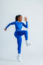 Load image into Gallery viewer, Mesh Blue Activewear 2 piece set