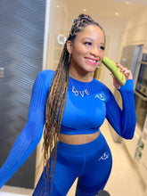 Load image into Gallery viewer, Mesh Blue Activewear 2 piece set