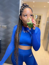 Load image into Gallery viewer, Mesh Blue Activewear 2 piece set