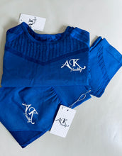 Load image into Gallery viewer, Mesh Blue Activewear 2 piece set