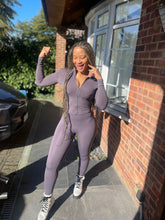 Load image into Gallery viewer, Soft Girl Jacket &amp; Leggings Workout / Yoga /Pilates set
